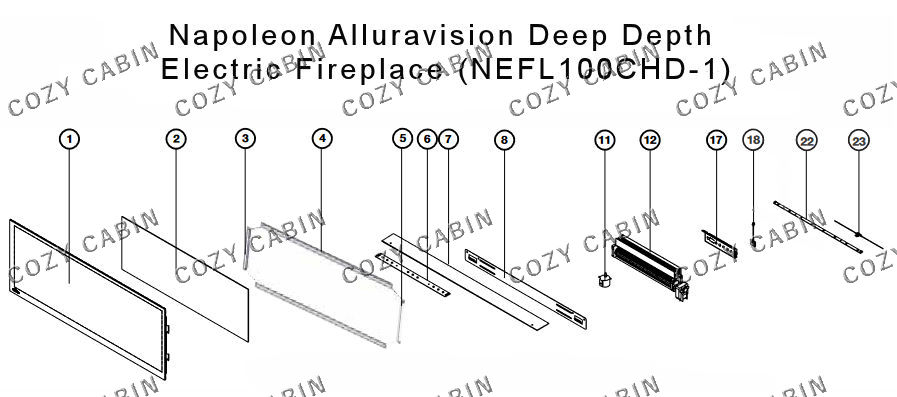 Alluravision Deep Depth Electric Fireplace (NEFL100CHD-1) #NEFL100CHD-1